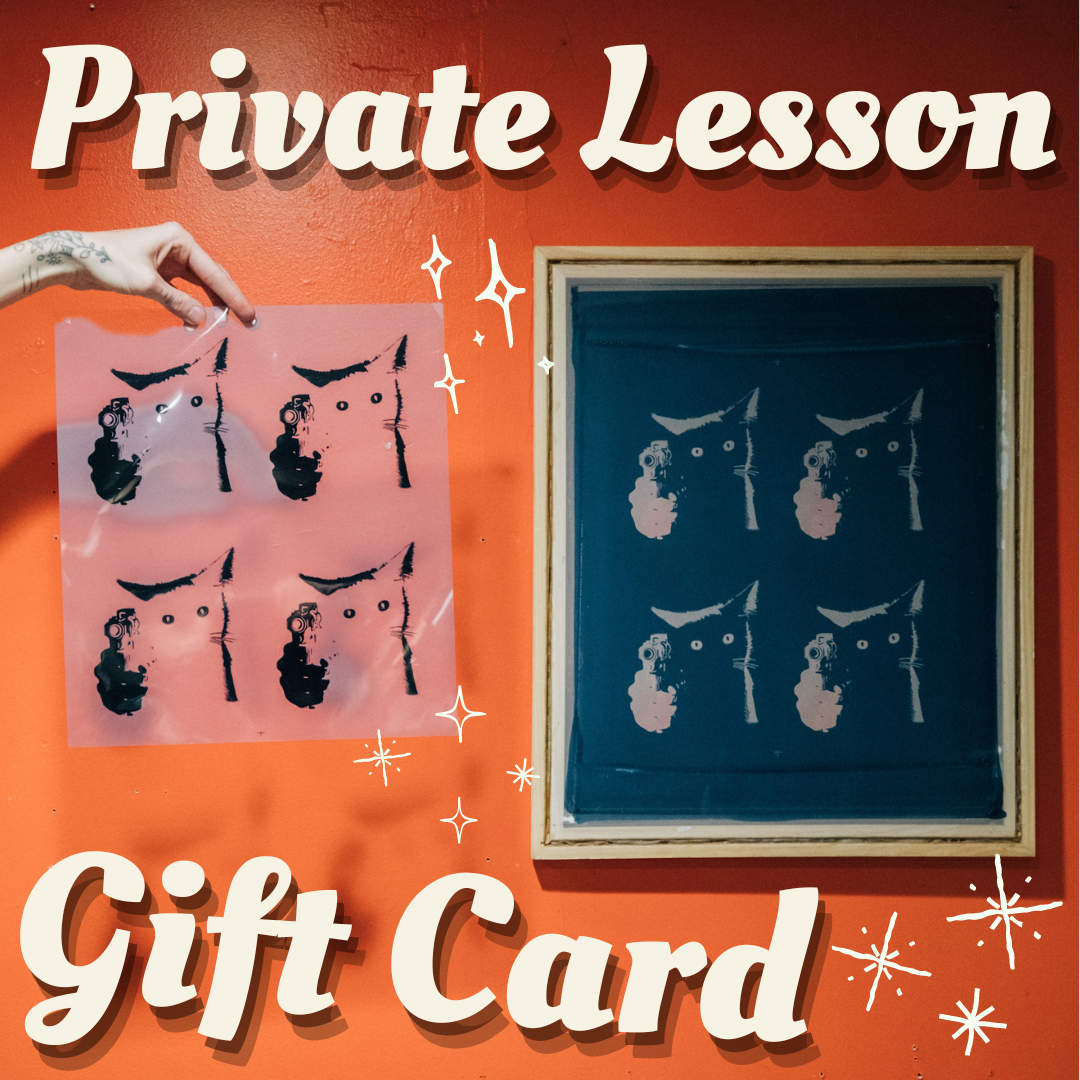 ☆Gift Card☆ Emulsion Screen Printing Workshop (Private Lesson)