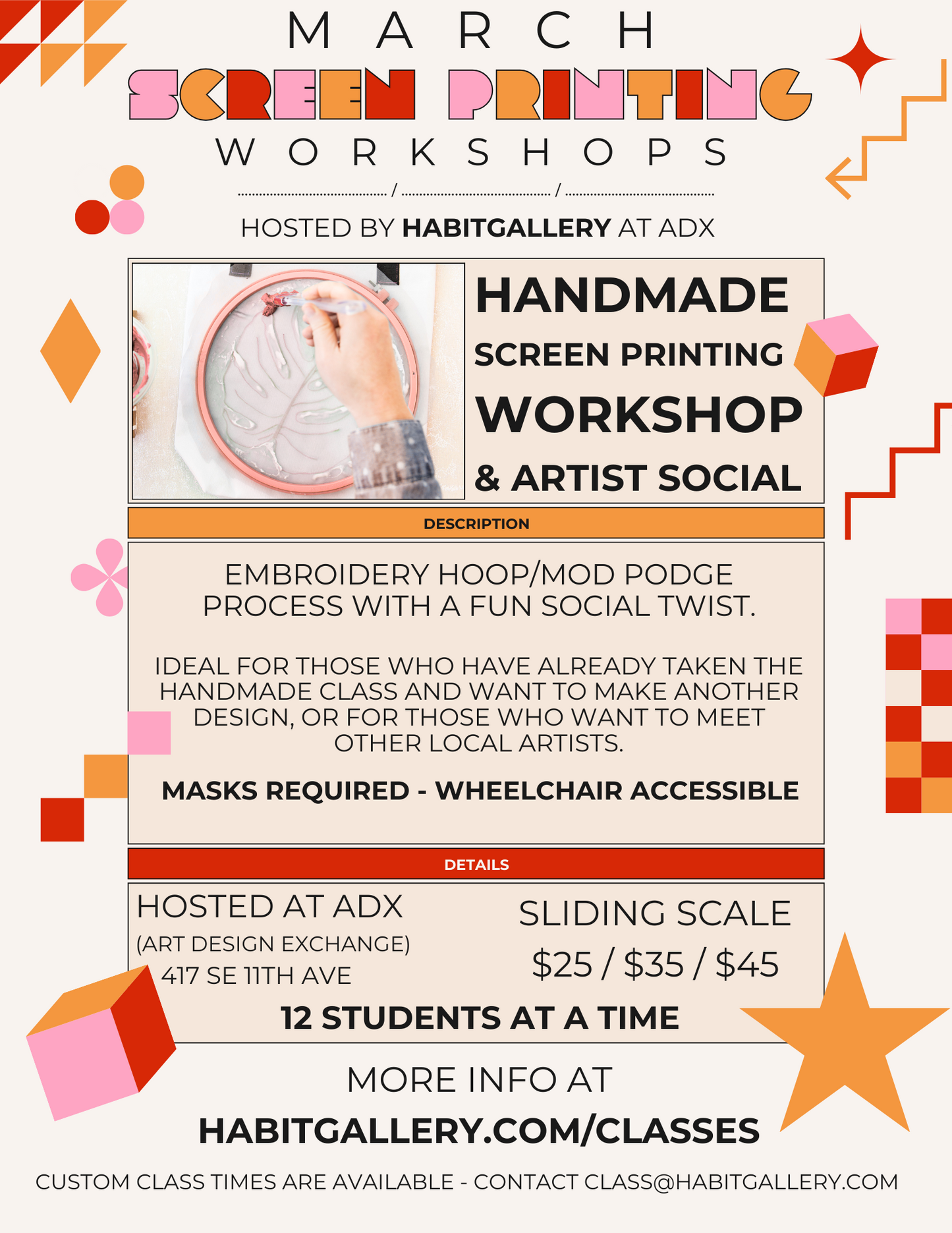 Handmade Screen Printing Workshop & Artist Social