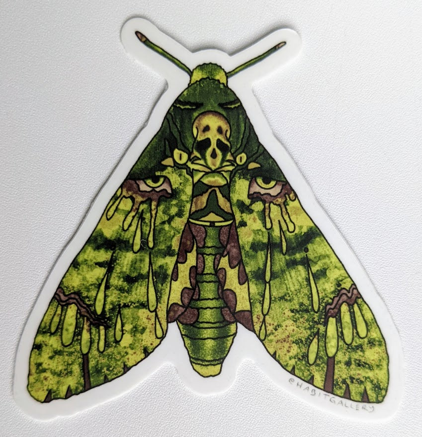 Crying Moth Sticker